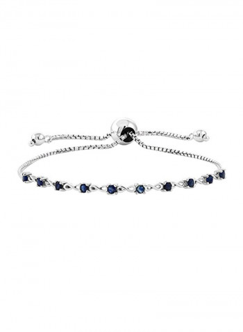 Sapphire Gemstone Studded  Sterling Silver Bracelet