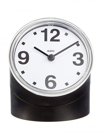 Cronotime Desk Clock White/Black 2.8x2.8x3.4inch