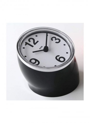 Cronotime Desk Clock White/Black 2.8x2.8x3.4inch