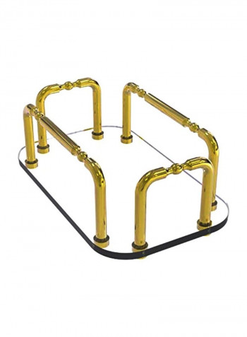 Vanity Top Guest Towel Holder Clear/Gold