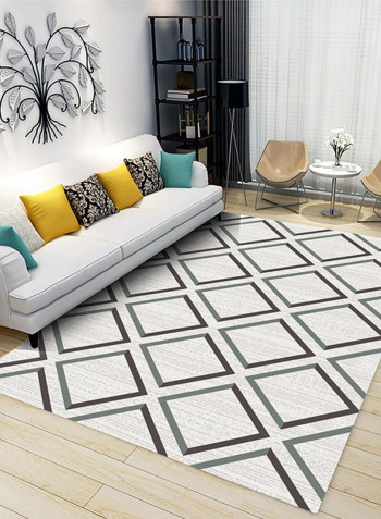 1 Piece Rug Soft Rectangle Geometry Print Living Room Bedside Floor Mat Grey 120*160(W*L)cmcm