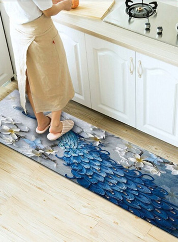 1 Piece Rug Soft Rectangle Peacock Print Living Room Bedside Floor Mat multicolour 120*160(W*L)cmcm