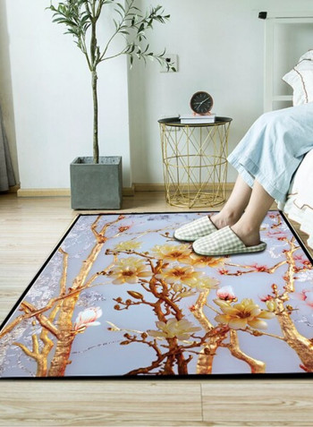 1 Piece Rug Soft Rectangle Flower Print Living Room Bedside Floor Mat multicolour 120*160(W*L)cmcm