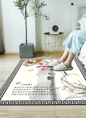 1 Piece Rug Soft Rectangle Flower Print Living Room Bedside Floor Mat multicolour 120*160(W*L)cmcm