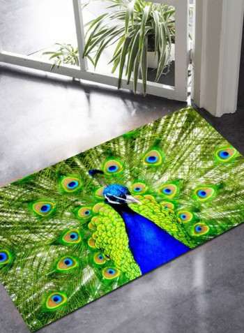 1 Piece Rug Soft Rectangle Peacock Print Living Room Bedside Floor Mat multicolour 120*160(W*L)cmcm