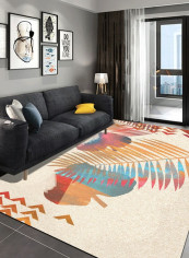 Leaf Pattern Modern Anti-Skidding Living Room Rug multicolour 120*160(W*L)cmcm