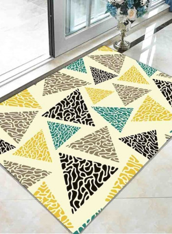 Simple Geometric Pattern Rectangle Anti-Slip Rug Yellow 120*160(W*L)cmcm