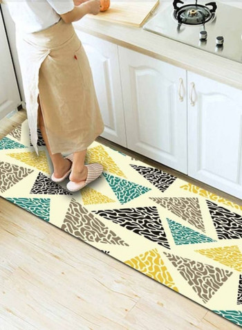 Simple Geometric Pattern Rectangle Anti-Slip Rug Yellow 120*160(W*L)cmcm