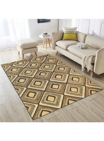 Modern Style Print Non-Slip Living Room Bedroom Floor Mat Yellow 120*160(W*L)cmcm