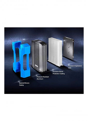 Portable External Hard Drive 4TB Blue
