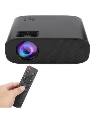 HD Projector With Remote Control W90-B1 Black