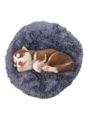 Comfortable Plush Round Pet Bed 4XL 110CM Gray 58.00 x 18.00 x 36.00cm