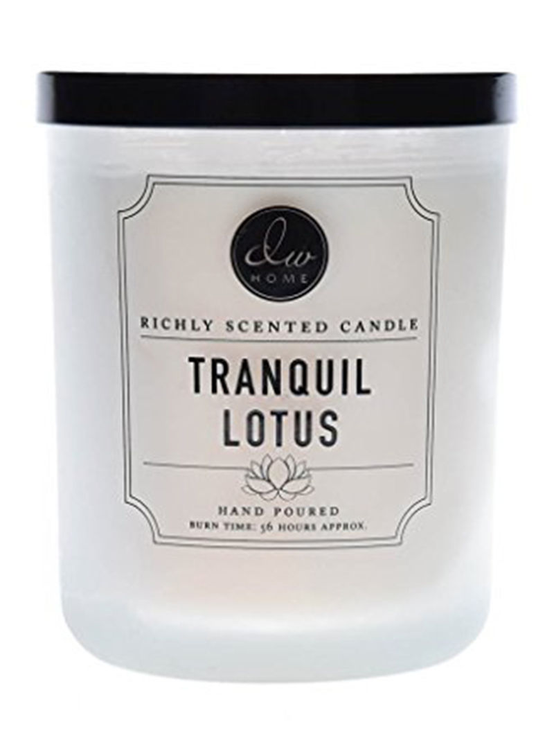 Tranquil Lotus Scented Candle White 5.6x4.3x4.3inch
