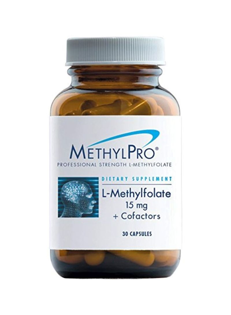 L-Methylfolate Plus Cofactors Dietary Supplement 15mg - 30 Capsules