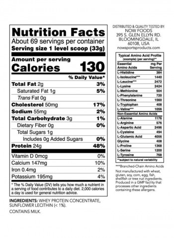 Sports Concentrate Unflavored Whey Protein