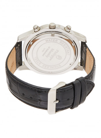 Men's Leather Analog Wrist Watch L1151WBB