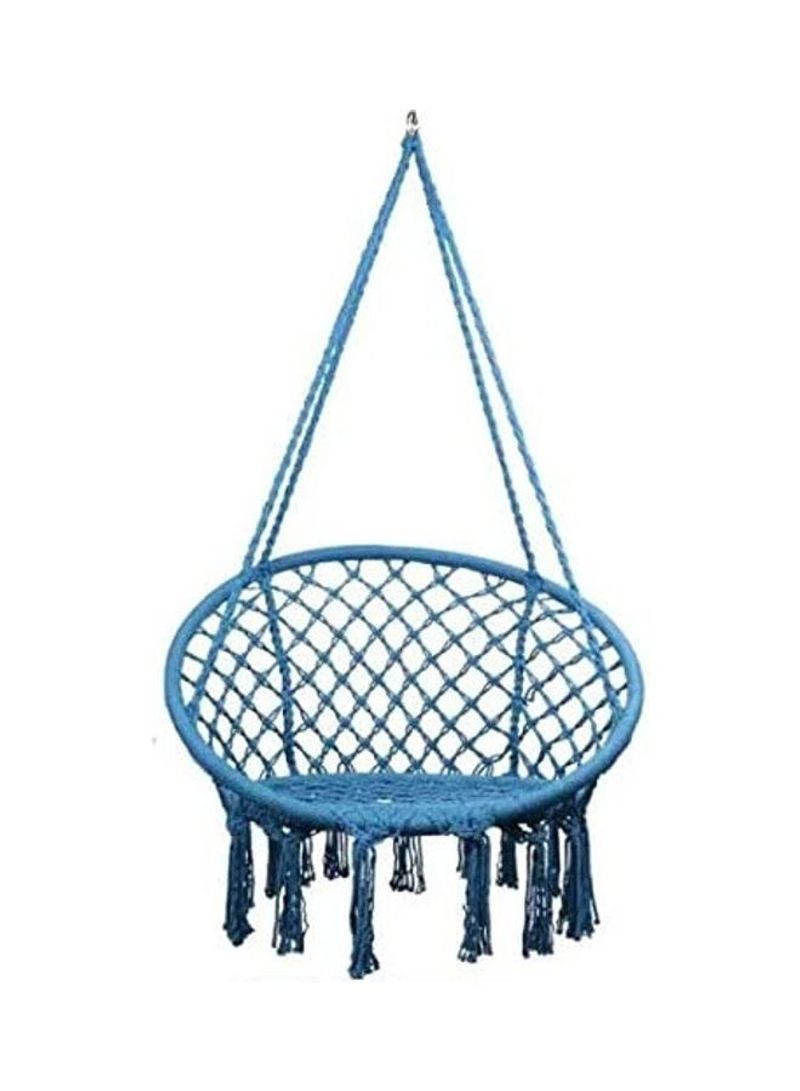 Cotton Rope Swing With Stand Blue
