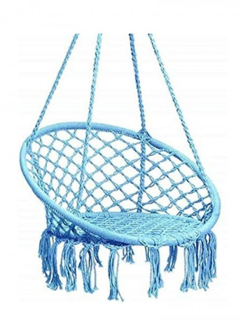 Cotton Rope Swing With Stand Blue