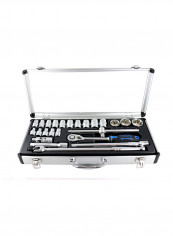 24-Piece Ratchet Super Lock Socket Set Multicolour 45x21x8cm