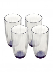 4-Piece Artesano Original Bleu Tumbler Set Clear/Violet