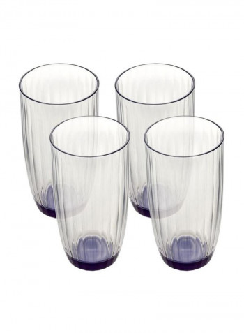 4-Piece Artesano Original Bleu Tumbler Set Clear/Violet
