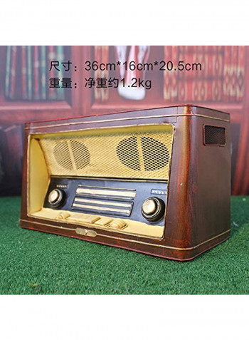 Retro Iron Radio Model Creative Cafe Bookcase Multicolour 36x16x20.5cm