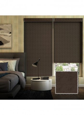 Single Mist Solar Roller Non-Blackout Window Shade Brown 220x200cm