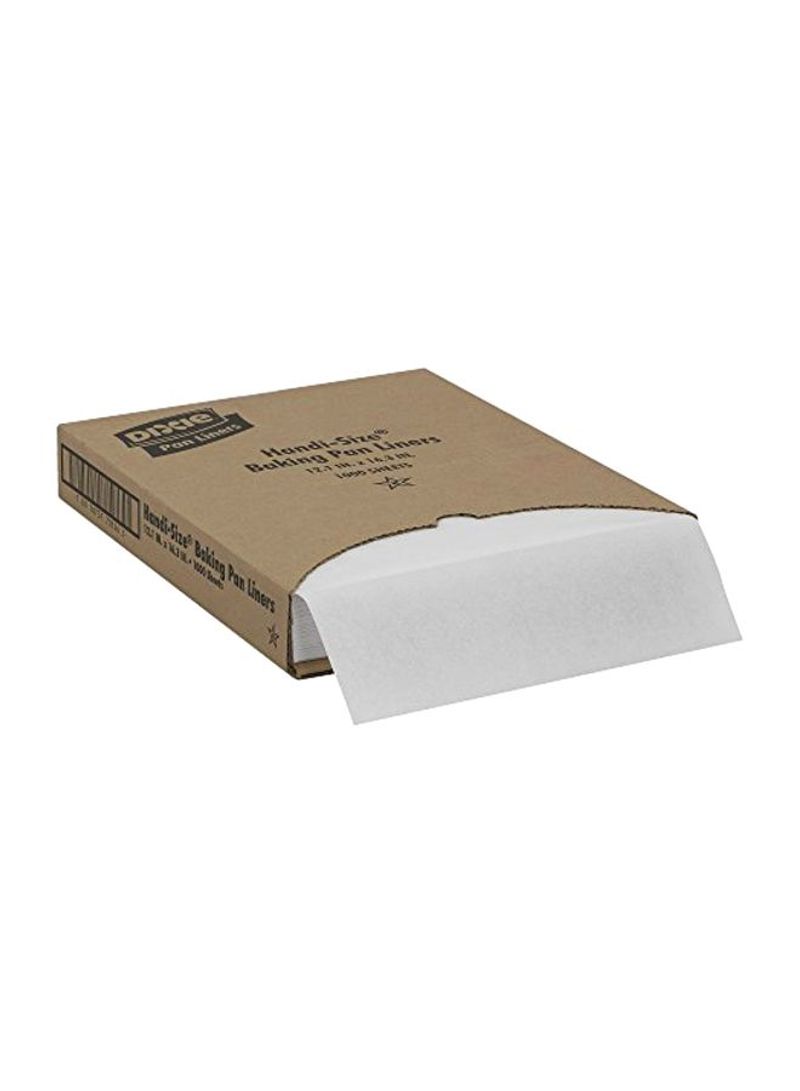 Hand Size Baking Pan Liner White 16.9x12.7x2.5inch