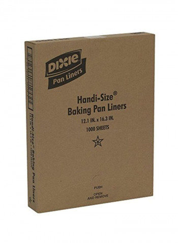 Hand Size Baking Pan Liner White 16.9x12.7x2.5inch