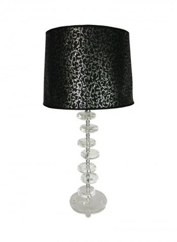 Decorative Table Lamp Black/Silver/Clear 400x650millimeter