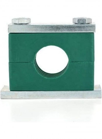 Single Tube Clamp Green/Silver 114millimeter