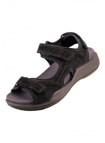 Velcro Strap Sandals Black