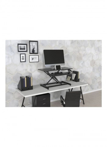 1-Piece Adjustable Standing Desk Black 20inch