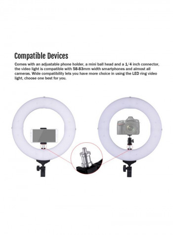 Dimmable LED Video Light Black/White