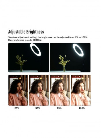Dimmable LED Video Light Black/White