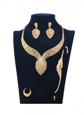 5 Piece Cubic Zirconia Detail Necklace Set