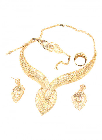 5 Piece Cubic Zirconia Detail Necklace Set