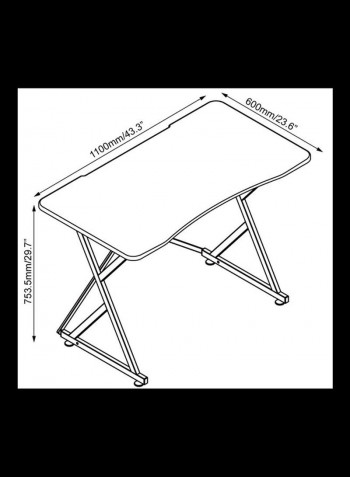 Modern Simple Style Computer Study Writing Desk with Extra Strong Legs Black