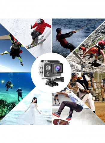 Waterproof Sport 4K Action Camera With WiFi Remote Control 59x41x31millimeter