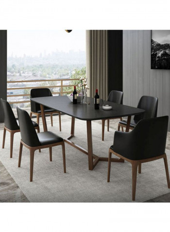 Wooden Dining Chair Black/Brown 530x570x780millimeter