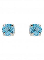 Blue Topaz Round Earrings In 18K White Gold reviews Blue Topaz Round Earrings In 18K White Gold