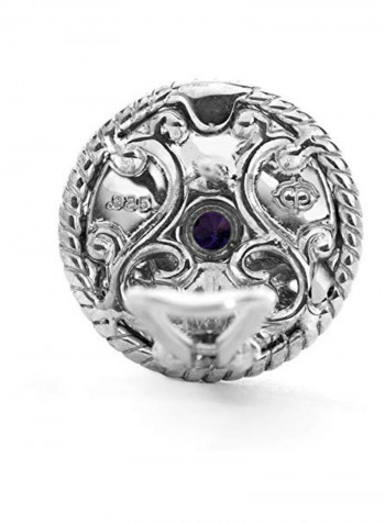925 Sterling Silver Amethyst Studded Stud Earrings