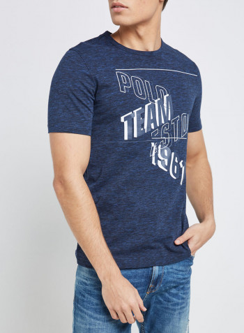 Half Sleeve Casual T-Shirt Navy Blue