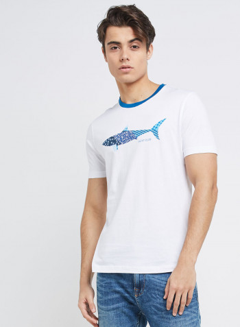 Half Sleeve Casual T-Shirt White