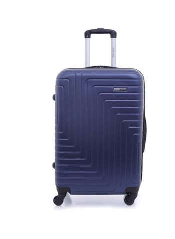 3-Piece Maze 4-Wheel Luggage Trolley Set Navy Blue