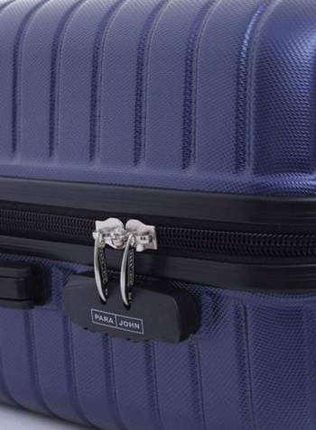 3-Piece Maze 4-Wheel Luggage Trolley Set Navy Blue