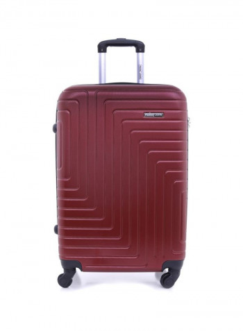 Maze 3-Piece Trolley Luggage Set Burgundy/Black/Silver