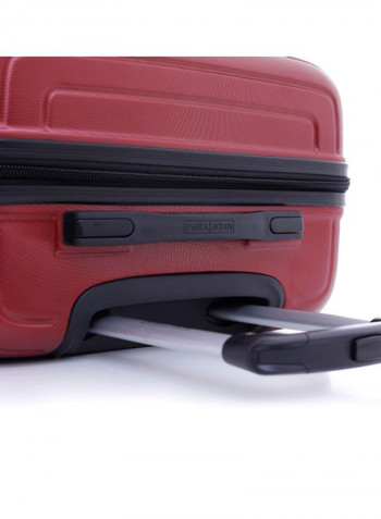 Maze 3-Piece Trolley Luggage Set Burgundy/Black/Silver