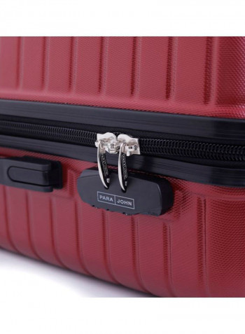 Maze 3-Piece Trolley Luggage Set Burgundy/Black/Silver