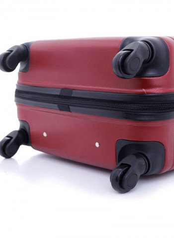 Maze 3-Piece Trolley Luggage Set Burgundy/Black/Silver